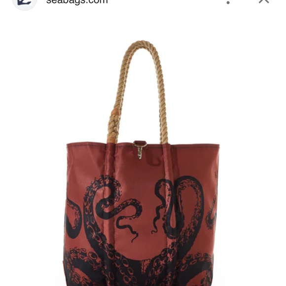 Sea Bag -Rare Tanbark sailcloth bag Octopus- NWT - Picture 4 of 5